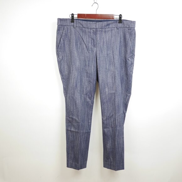 EXPRESS Women's 14 Blue & Red LOT OF 2 PAIRS Slacks Columnist Fit ankle pants - Picture 2 of 14